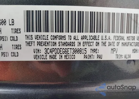 2014 Dodge Journey R/T from USA, damaged, VIN 3C4PDDEG6ET300815
